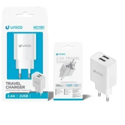 Cargador Viaje 2 Puertos USB-A 2.4A Blanco