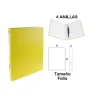 Carpeta Folio 4 Anillas Amarillo