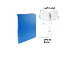 Carpeta Folio 4 Anillas Azul