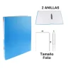 Carpeta Folio 2 Anillas Azul Claro