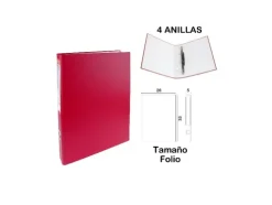 Carpeta Folio 4 Anillas Granate