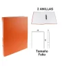 Carpeta Folio 2 Anillas Naranja
