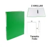 Carpeta Folio 2 Anillas Verde