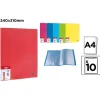 Carpeta 10 Fundas A4 Color Brillante
