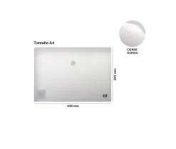 Carpeta Sobre C/Velcro A4 Transparente Horizontal