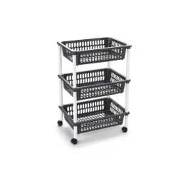Carrito PP – Gris 3 Cestas