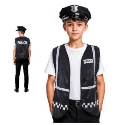 Chaleco Policía Negro Infantil