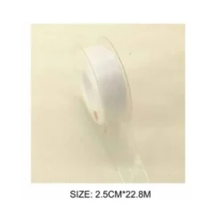 Cinta Organza Blanco 2.5CMX22.8M