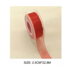 Cinta Organza Rojo 2.5CMX22.8M