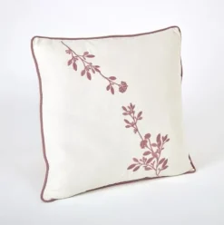 Cojín Algodón Calm Bordado Malva 40x40cm