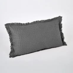 Cojín Waffle Plomo 30x50cm