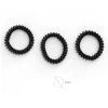 Coletero Goma Espiral Negro Brillo 3pcs