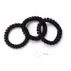 Coletero Goma Espiral Negro Esmarilada 3pcs