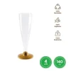 Copa Cava Flauta Reutilizable Oro 140cc