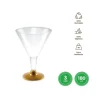Copa Cocktail Reutilizable Oro 180cc