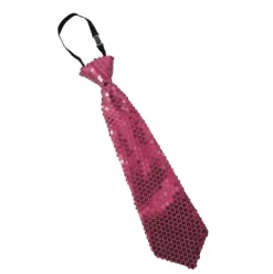 Corbata Lentejuelas Fucsia