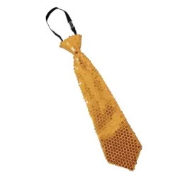 Corbata Lentejuelas Naranja Fluor