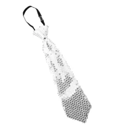 Corbata Lentejuelas Plata