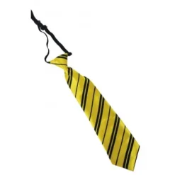 Corbata Rayas Colegial Amarillo