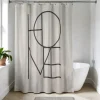 Cortina de Ducha PET – Minimalist Beige