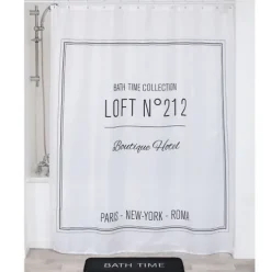 Cortina de Ducha PET – Neo Retro Blanco