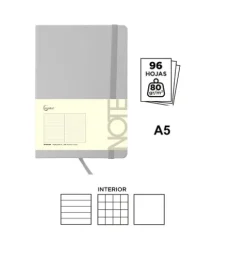 Cuaderno de Notas TF A5 Gris