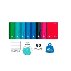 Cuaderno en A4 80H 60G Pauta