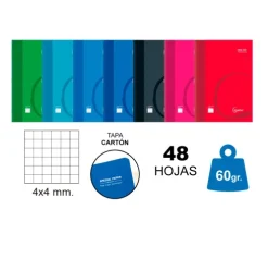 Cuaderno Grapado A4 48H 60G Cuadrícula