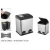 Cubo Reciclaje SS C/Pedal 2X15L