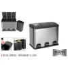 Cubo Reciclaje SS C/Pedal 3X15L