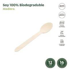 Cuchara Biodegradable Madera 16CM