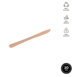 Cuchillo Alta Calidad Reutilizable Oro Rosa 20CM