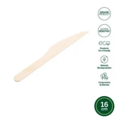 Cuchillo Biodegradable Madera 16CM