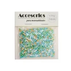 Cuentas Cristal 3MM 35G Turquesa