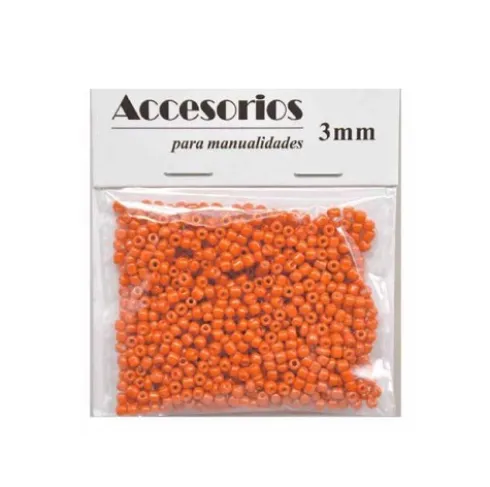 Cuentas Cristal Naranja 3MM 30G