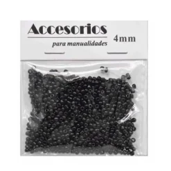 Cuentas Cristal Negro 4MM 30G