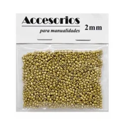 Cuentas Cristal Oro 2MM 30G