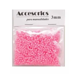 Cuentas Cristal Rosa Barbie 3MM 30G