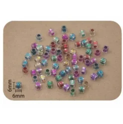 Cuentas De Letras Colores 6X6MM