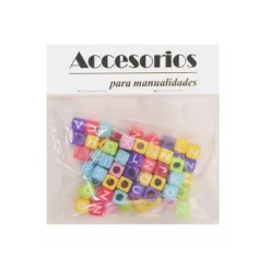 Cuentas De Letras Colores 6X6MM