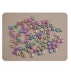 Cuentas De Letras Colores 7X7MM