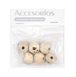 Cuentas De Madera Carita 20MM