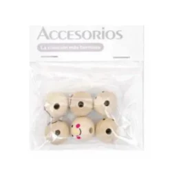 Cuentas De Madera Carita 20MM