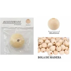 Cuentas De Madera 38X40MM