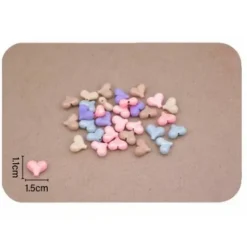 Cuentas De Plástico Corazón 11x15MM