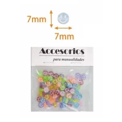 Cuentas De Sonrisa Colores 7X7MM
