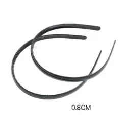 Diadema Negro 0.8cm 2pcs
