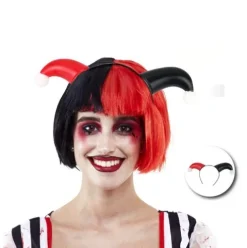 Diadema Payasa Negro y Rojo
