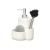 Dosificador Cocina C/Estropajo y Cepillo Blanco