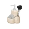 Dosificador Cocina C/Estropajo y Cepillo Crema
